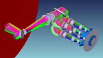 Optical layout of ROSS-2 with respect to the derotator flange in red