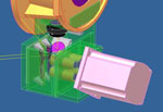 Mechanical layout of ROSS-2 with respect to the infrared flange in yellow